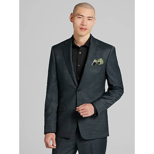 Calvin Klein Slim Fit Men's Suit Teal Neat - Size: 36 Regular,36 Short,36W x 34L,38 Long,38W x 32L,38W x 34L,40W x 30L,40W x 32L
