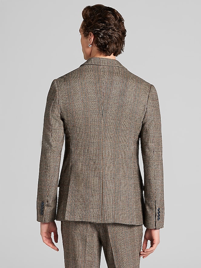 Paisley &Amp; Gray Slim Fit Plaid Suit