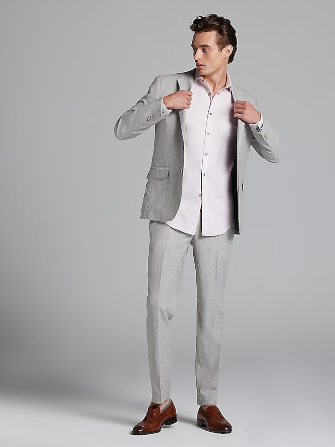 JOE Joseph Abboud Slim Fit Linen Blend 3-Piece Suit