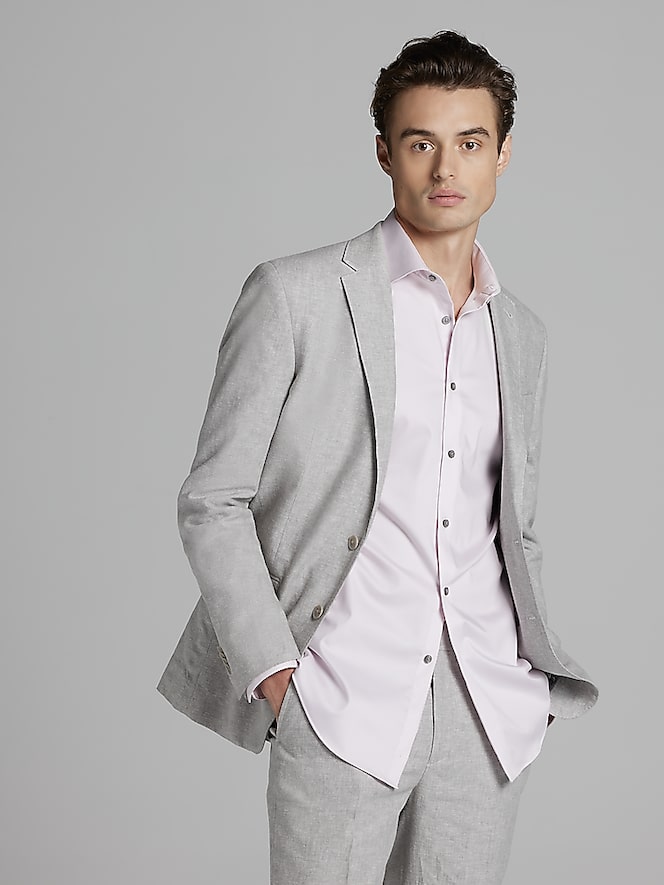 JOE Joseph Abboud Slim Fit Linen Blend 3-Piece Suit