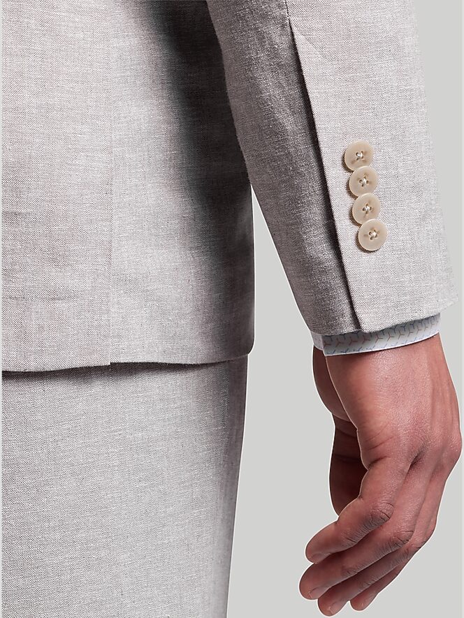 Slim Fit Linen Blend 3-Piece Suit