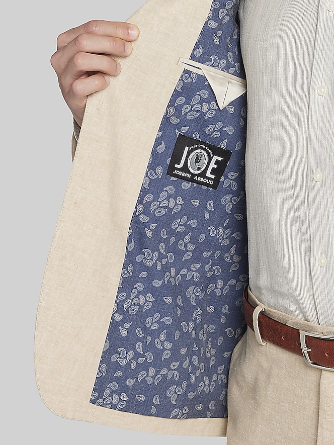 JOE Joseph Abboud Slim Fit Linen Blend 3-Piece Suit