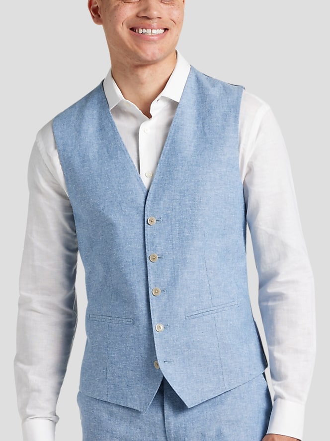 JOE Joseph Abboud Slim Fit Linen Blend 3-Piece Suit