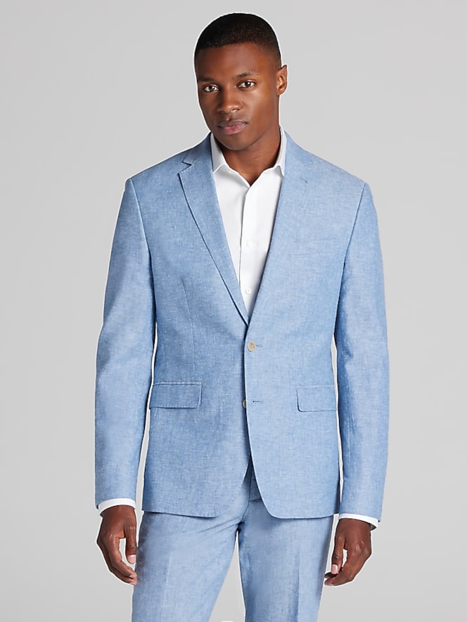 JOE Joseph Abboud Slim Fit Linen Blend 3-Piece Suit