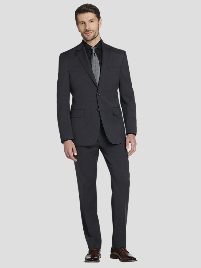 Pronto Uomo Platinum Men's Slim Fit Suit Jacket , Charcoal / Gray