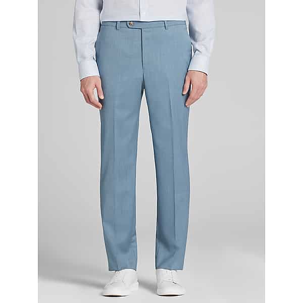 Joseph Abboud Modern Fit Flat Front Mens Suit Pants Dusty Blue - Size: 32W x 32L