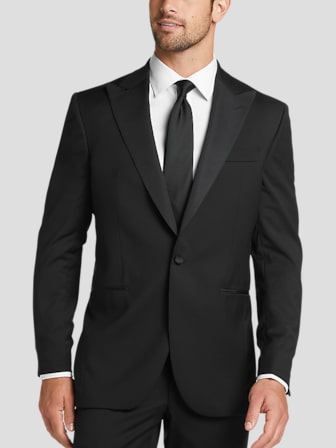 Slim Fit Wool Shawl Lapel 3-Piece Tuxedo