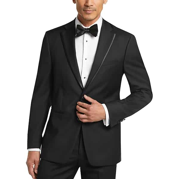 Calvin Klein Men's Slim Fit 100% Wool 3-Piece Tuxedo Formal - Size: 29W x 32L,29W x 34L,30W x 30L,30W x 32L,31W x 30L,31W x 32L,32W x 30L,32W x