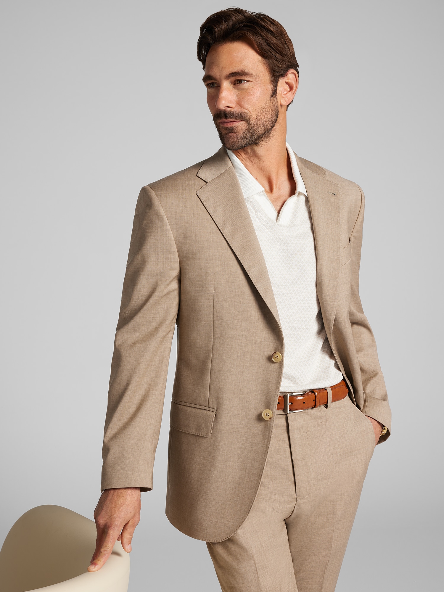 Modern Fit Solid Suit Jacket