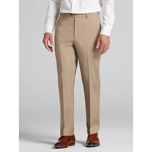 Joseph Abboud Big & Tall American Bespoke Modern Fit Wool Men's Suit Pants Tan - Size: 44W x 30L