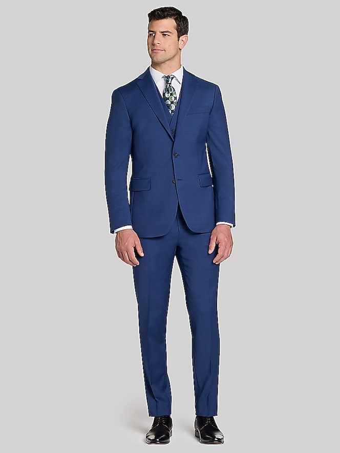 Awearness Kenneth Cole CHILLFLEX Modern Fit Premium Wool Blend Suit Jacket, Blue/Postman - Image 5 of 8