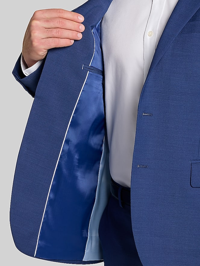 Awearness Kenneth Cole CHILLFLEX Modern Fit Premium Wool Blend Suit Jacket, Blue/Postman - Image 7 of 8