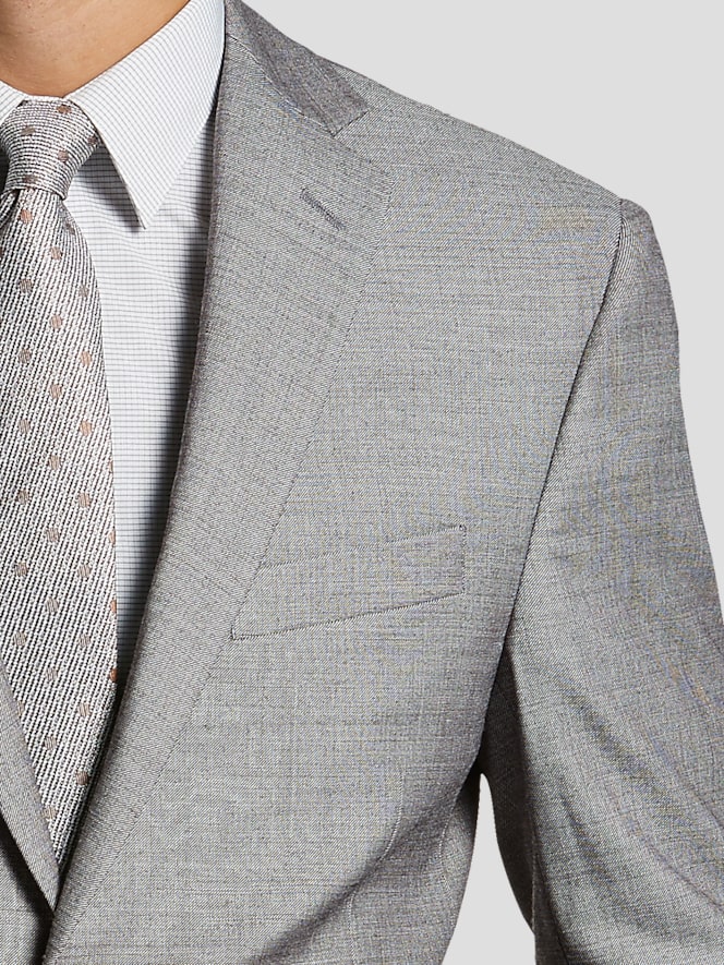 Awearness Kenneth Cole CHILLFLEX Modern Fit Premium Wool Blend Suit Jacket, Black/White Sharkskin - Image 2 of 4