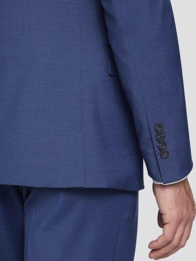 Awearness Kenneth Cole CHILLFLEX Executive Fit Premium Wool Blend Suit Jacket, Blue/Postman - Image 4 of 7