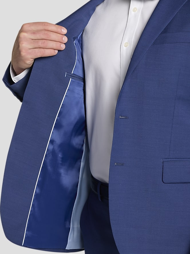 Awearness Kenneth Cole CHILLFLEX Executive Fit Premium Wool Blend Suit Jacket, Blue/Postman - Image 5 of 7