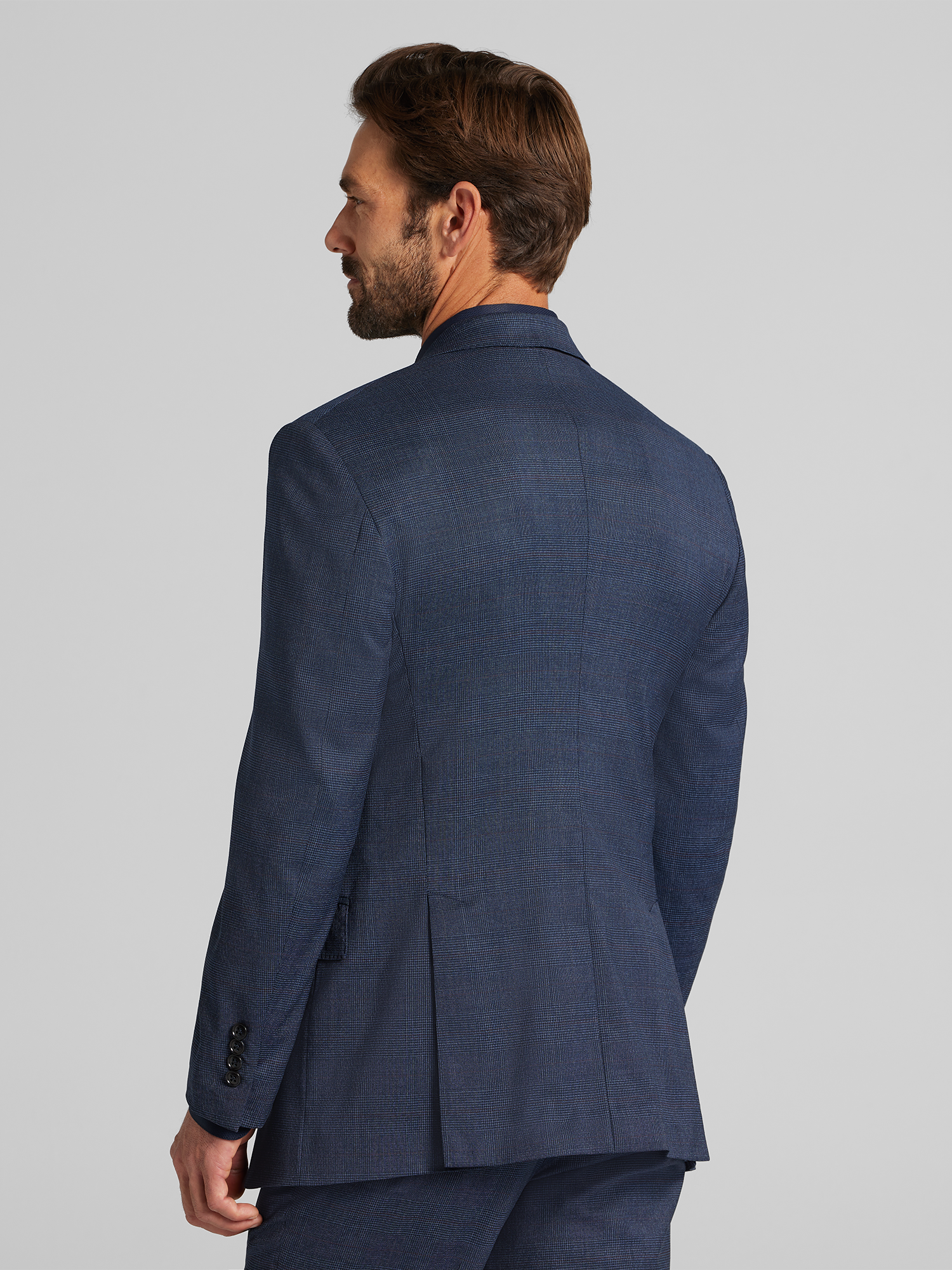 Modern Fit Plaid Suit Jacket