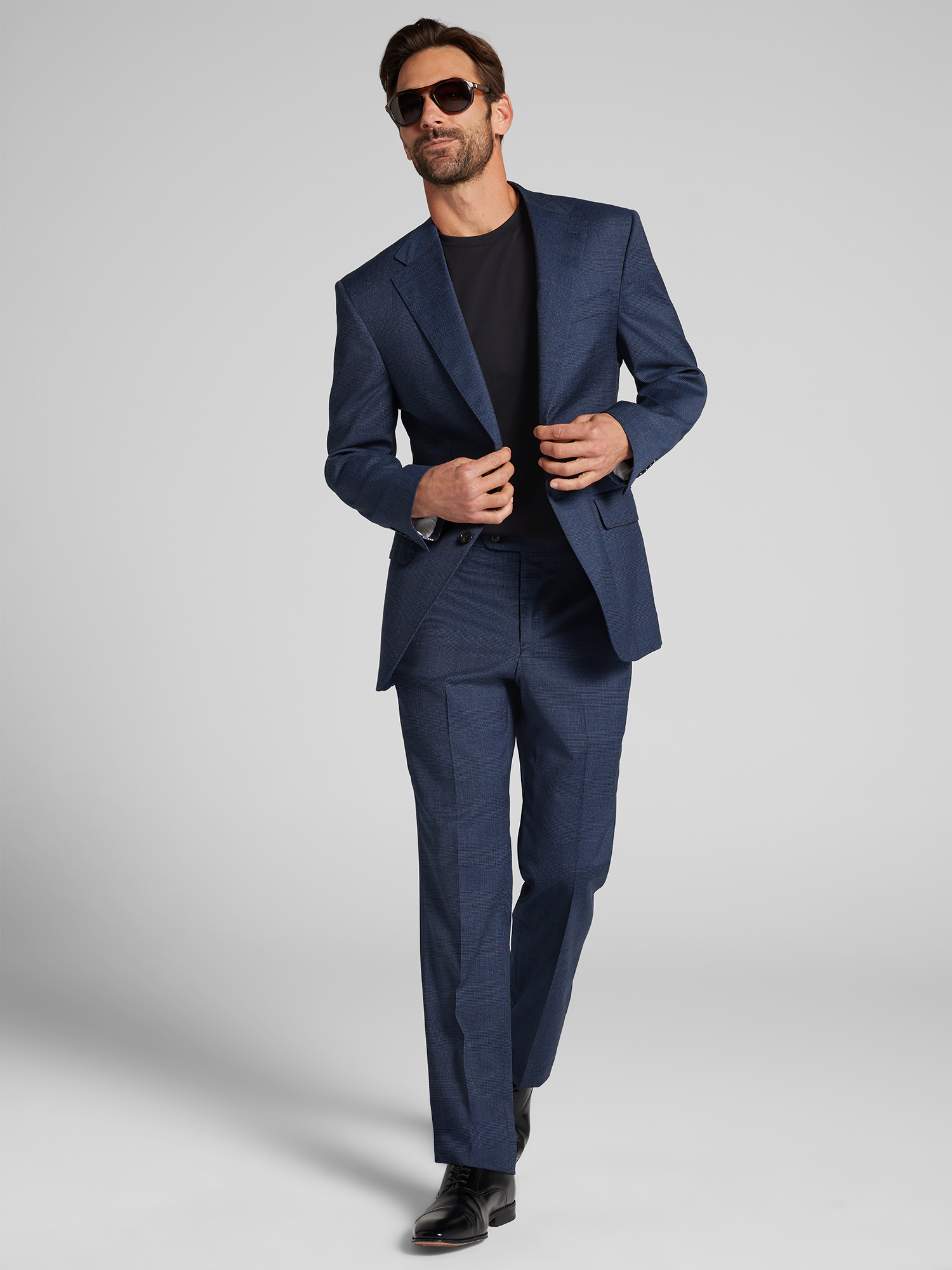 Modern Fit Plaid Suit Jacket