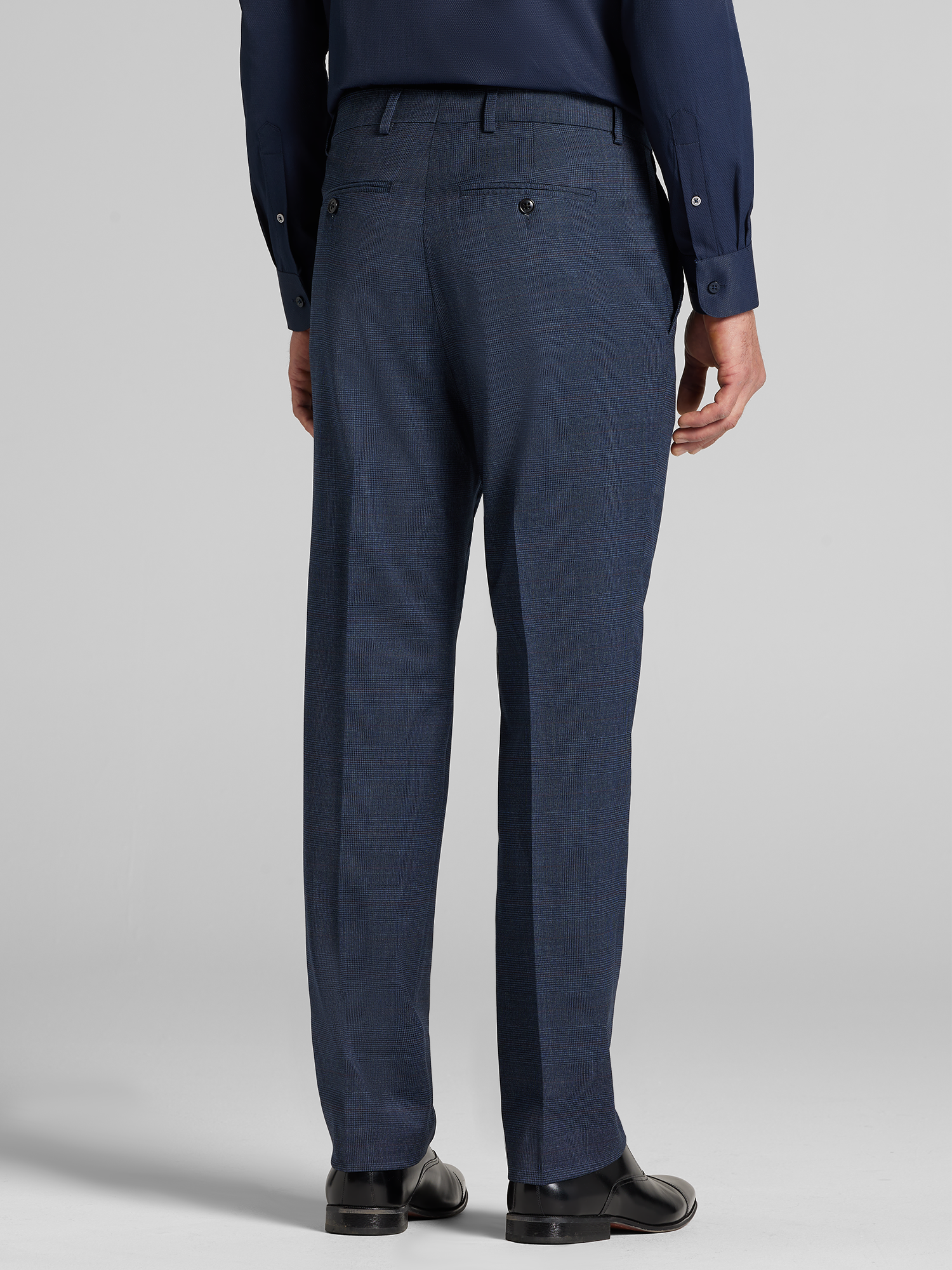 Modern Fit Plaid Suit Pants