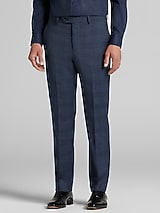 Joseph Abboud American Bespoke Modern Fit Wool Plaid Suit Pants