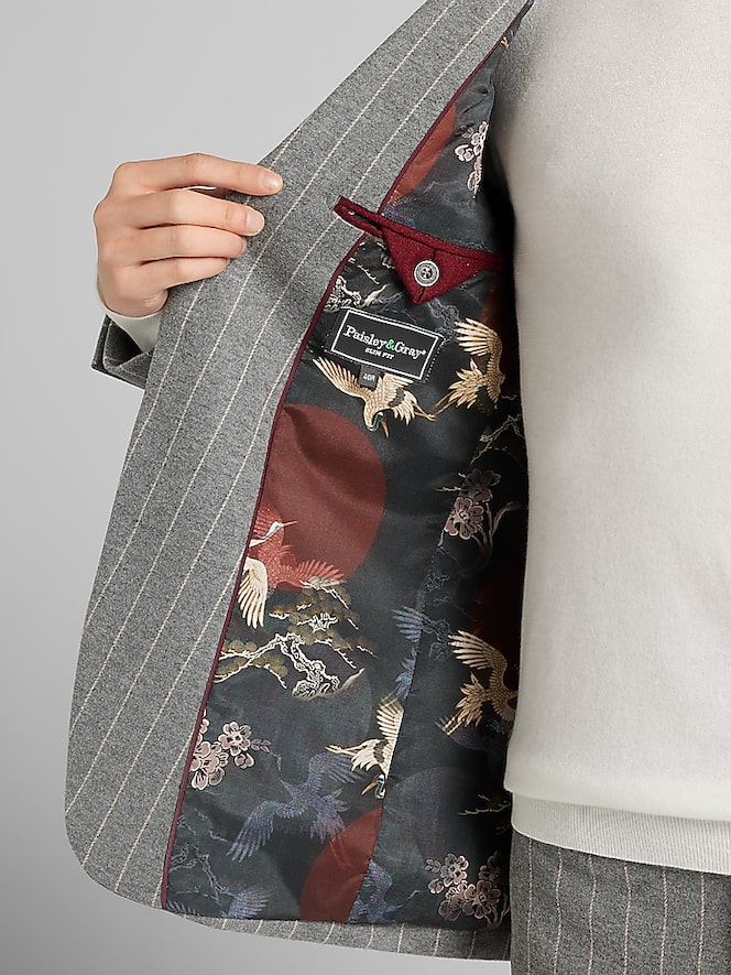 Paisley &Amp; Gray Slim Fit Stripe Suit