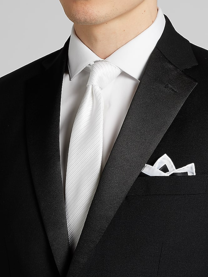 Pronto Uomo Platinum Slim Fit Wool Blend Notch Lapel Tuxedo