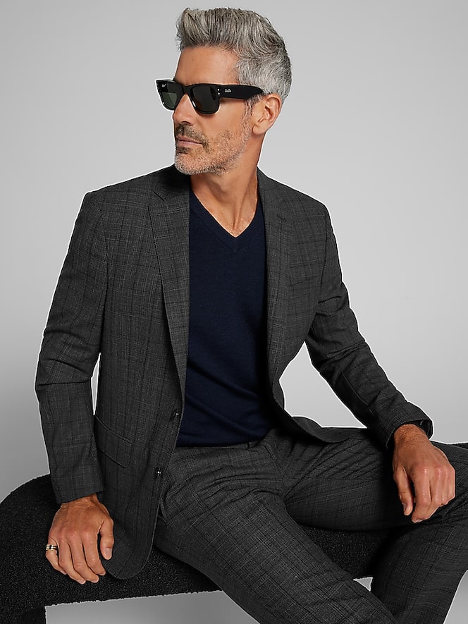 JOE Joseph Abboud Slim Fit Windowpane Suit