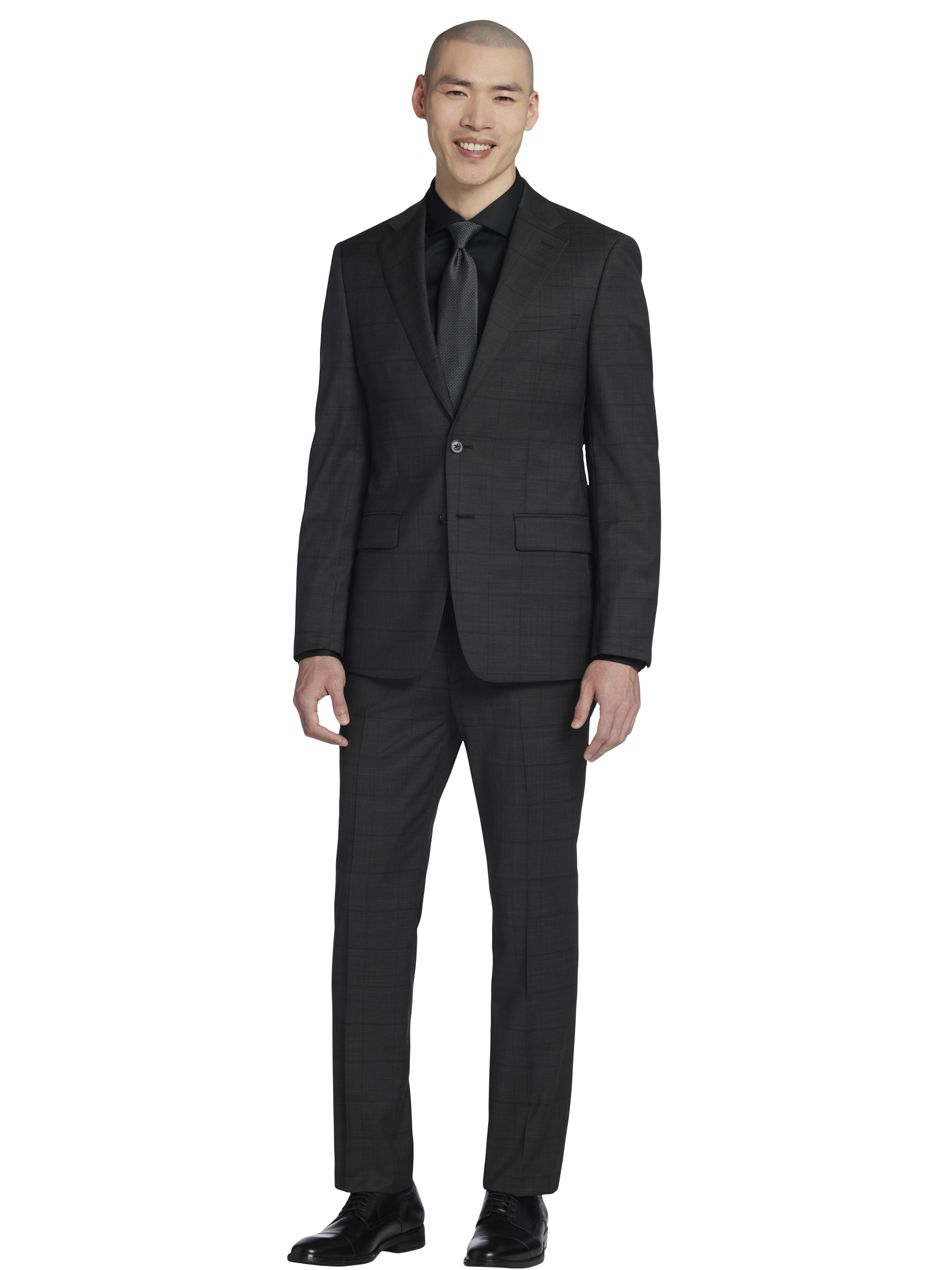 Extreme Slim Fit Windowpane Suit
