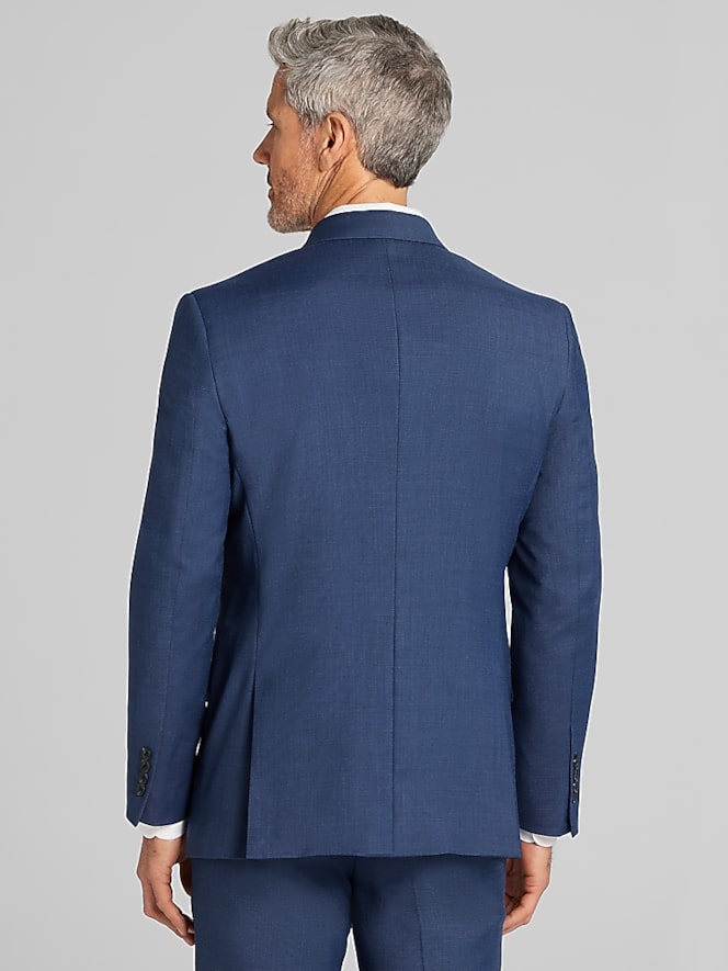 Pronto Uomo Platinum Modern Fit Premium Wool Blend Double Breasted Suit, Navy - Image 3 of 9