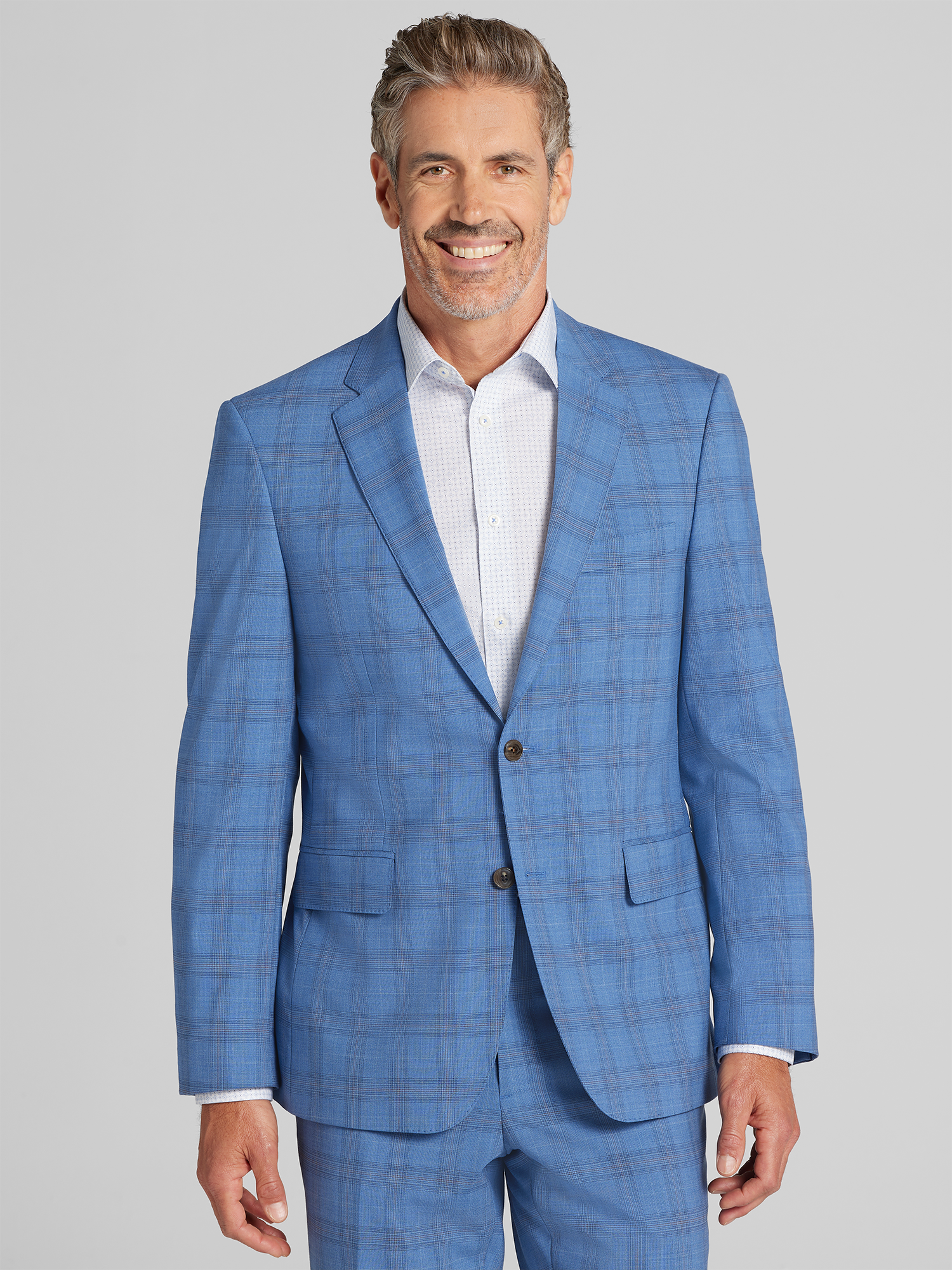 Joseph Abboud Classic Fit Suit Jacket, Sky Blue Plaid | Men's