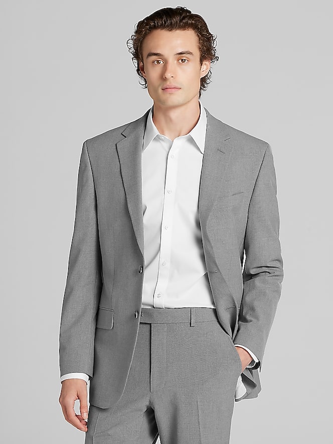 Egara Classic Fit Suit, Med Gray Solid - Image 7 of 8