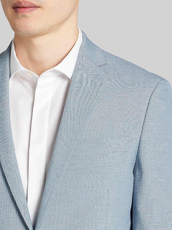 Wilke-Rodriguez Slim Fit Tic Suit, Light Teal - Image 2 of 10