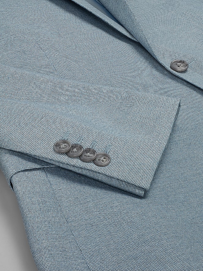 Wilke-Rodriguez Slim Fit Tic Suit, Light Teal - Image 4 of 10