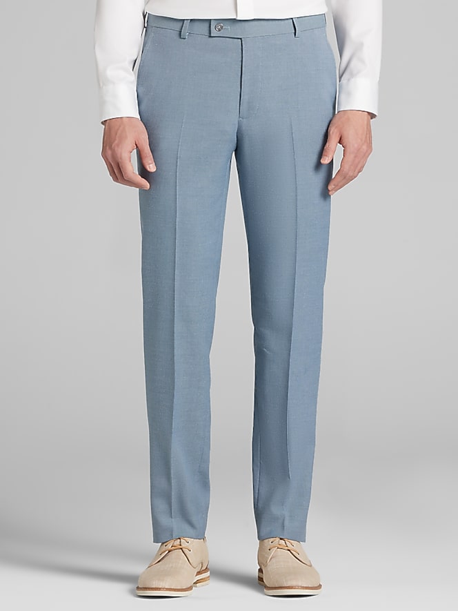 Wilke-Rodriguez Slim Fit Tic Suit, Light Teal - Image 5 of 10