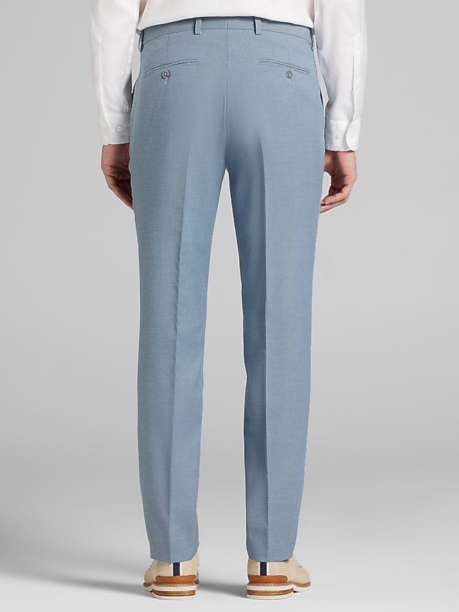 Wilke-Rodriguez Slim Fit Tic Suit, Light Teal - Image 9 of 10
