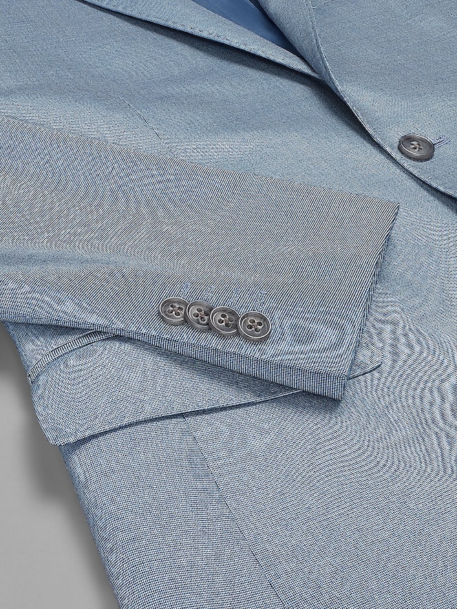 Wilke-Rodriguez Slim Fit Tic Suit, Light Blue Tic - Image 4 of 10
