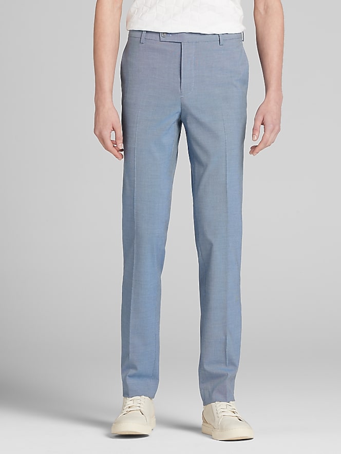 Wilke-Rodriguez Slim Fit Tic Suit, Light Blue Tic - Image 5 of 10