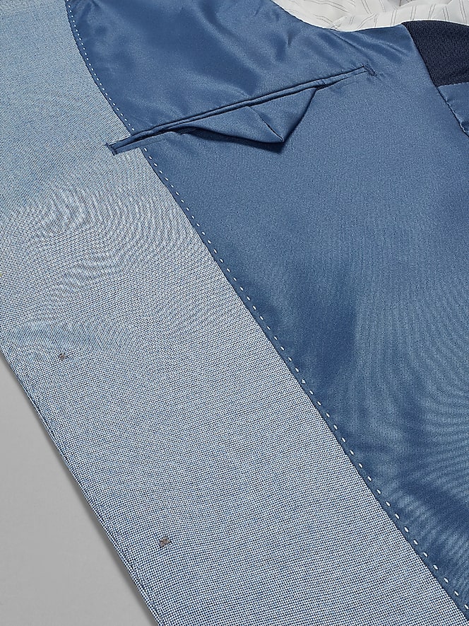 Wilke-Rodriguez Slim Fit Tic Suit, Light Blue Tic - Image 7 of 10