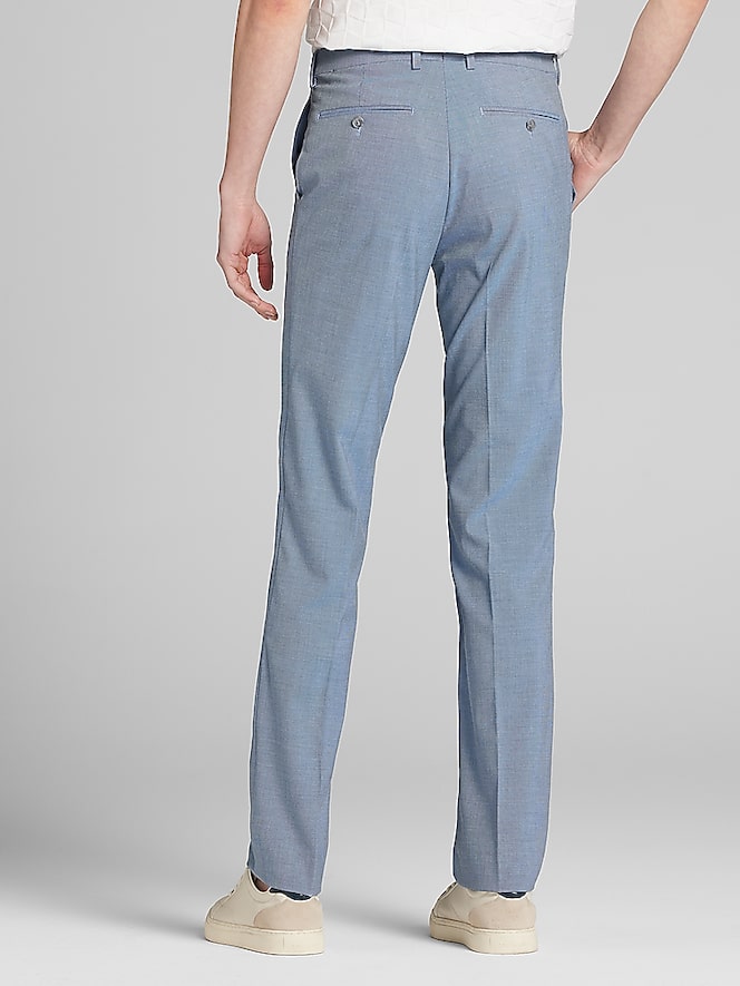 Wilke-Rodriguez Slim Fit Tic Suit, Light Blue Tic - Image 9 of 10