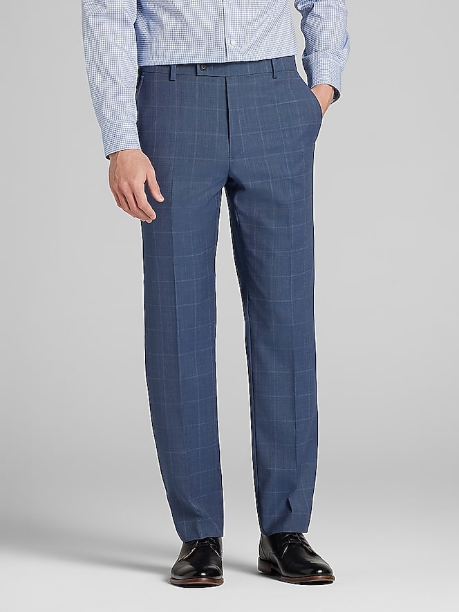 Awearness Kenneth Cole CHILLFLEX Modern Fit Windowpane Suit Pants
