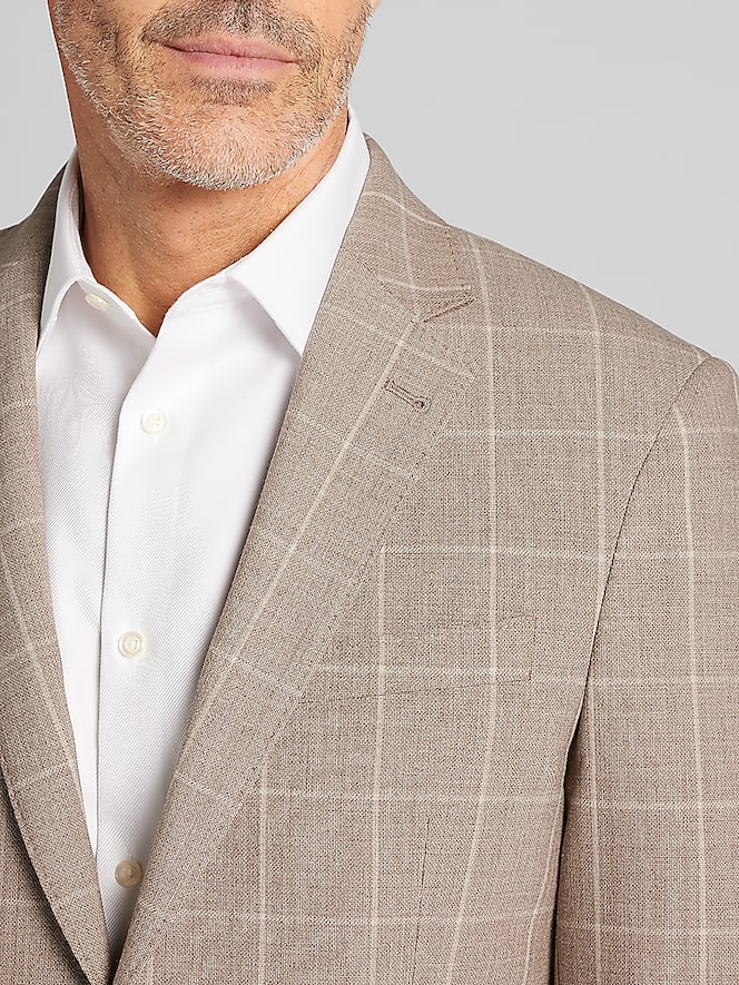 JOE Joseph Abboud Slim Fit Windowpane Suit Jacket
