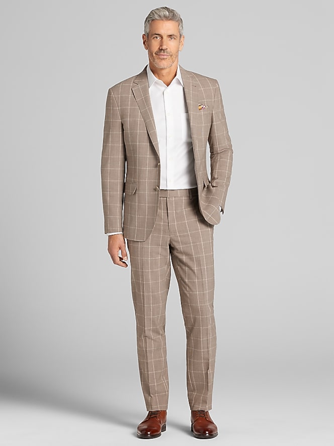 JOE Joseph Abboud Slim Fit Windowpane Suit Jacket