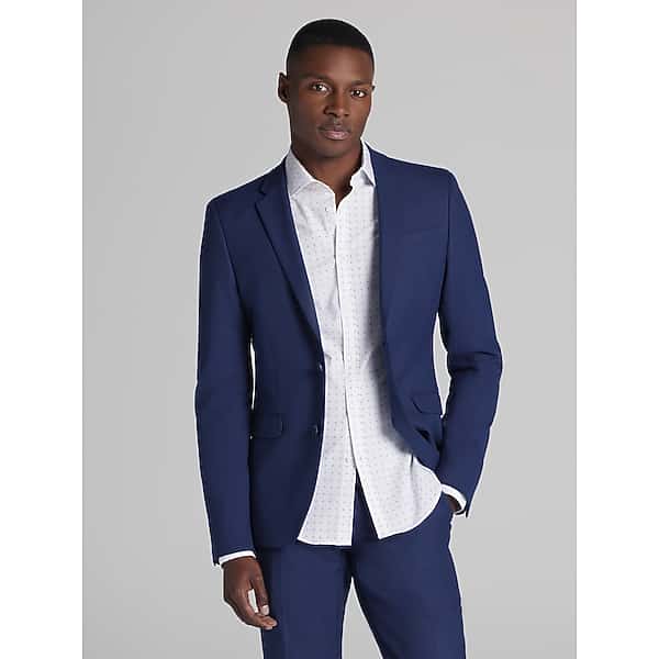 Egara Big & Tall Skinny Fit Men's Suit Blue/Postman - Size: 40W x 36L,42 Extra Long,42W x 36L,44 Extra Long,44W x 30L,44W x 32L,44W x 34L,46 Extra