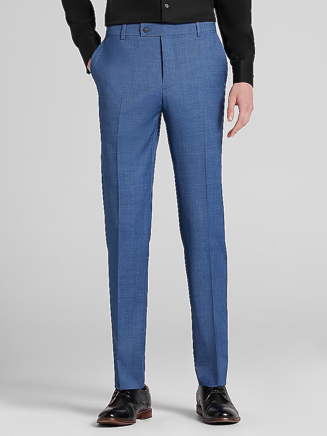 Awearness Kenneth Cole Slim Fit Plaid Pre-Hemmed Suit Pants