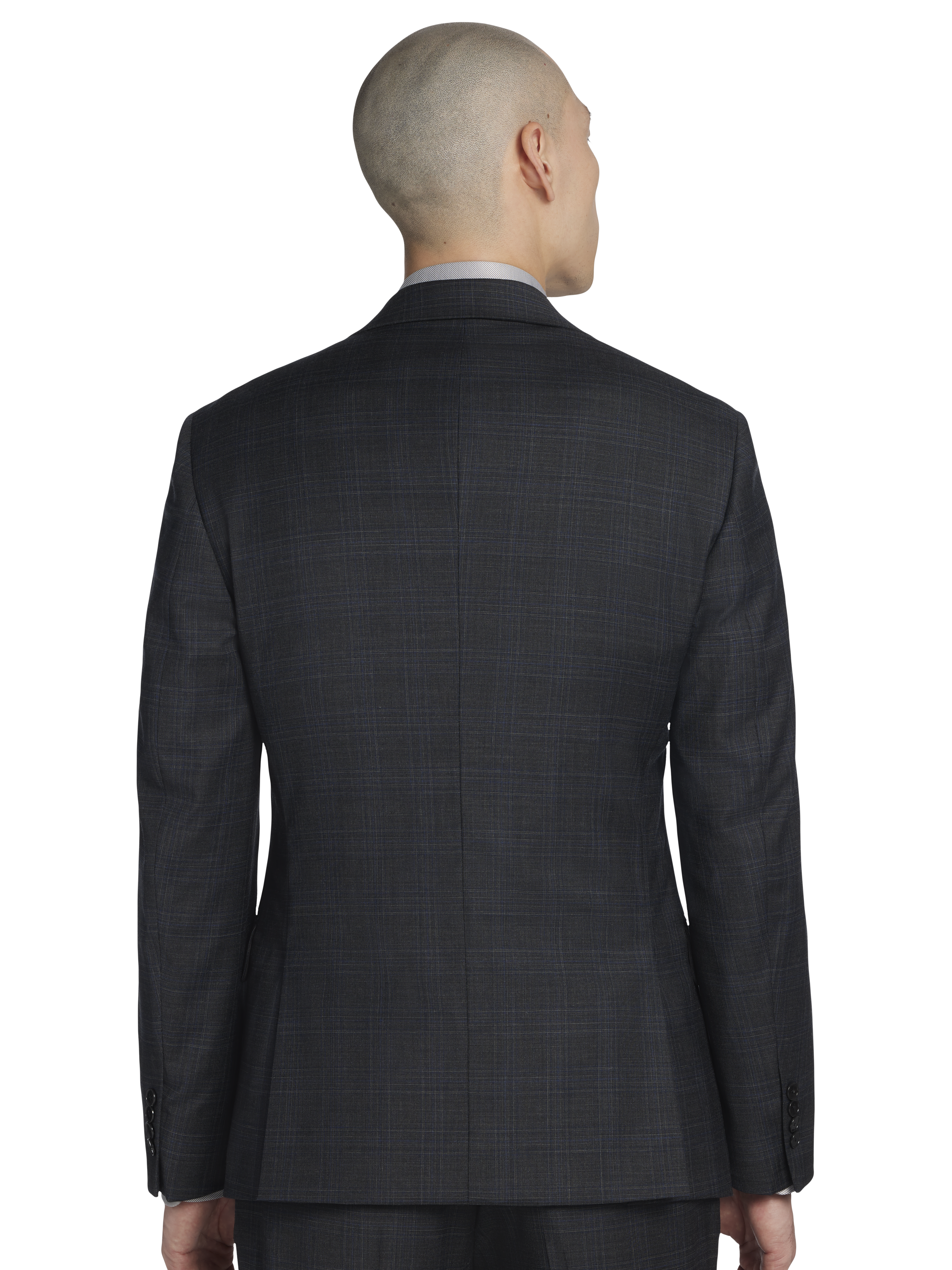 Slim Fit Wool Blend Plaid Suit