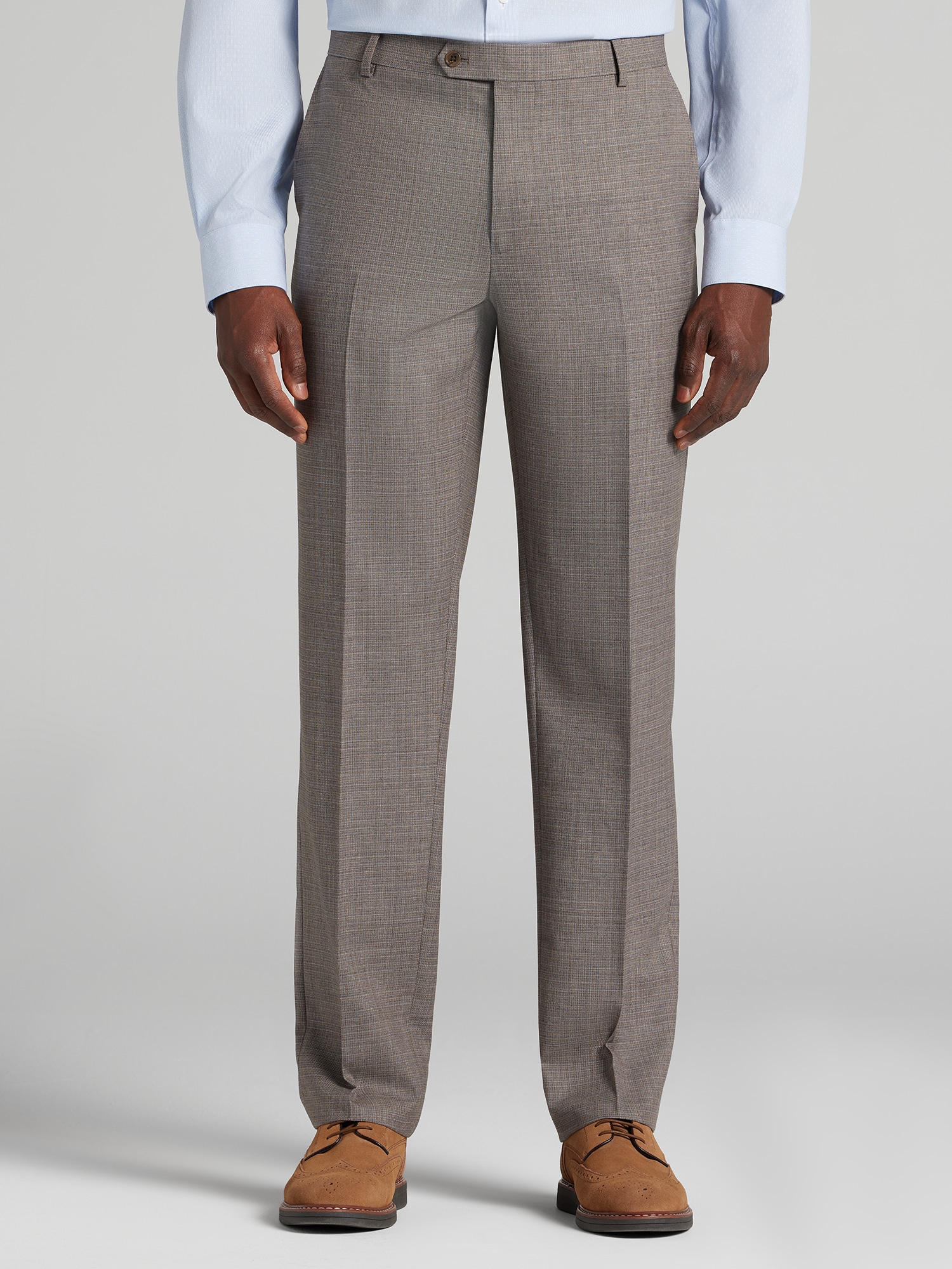 Mens Relaxed Fit Pleated Pants