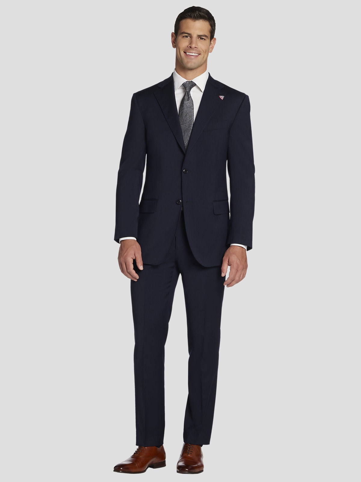 Men\'s Joseph Abboud canvas Navy Blue Size 9 Joseph Abboud Classic Fit Premium Wool Blend Suit, Navy  main image 3