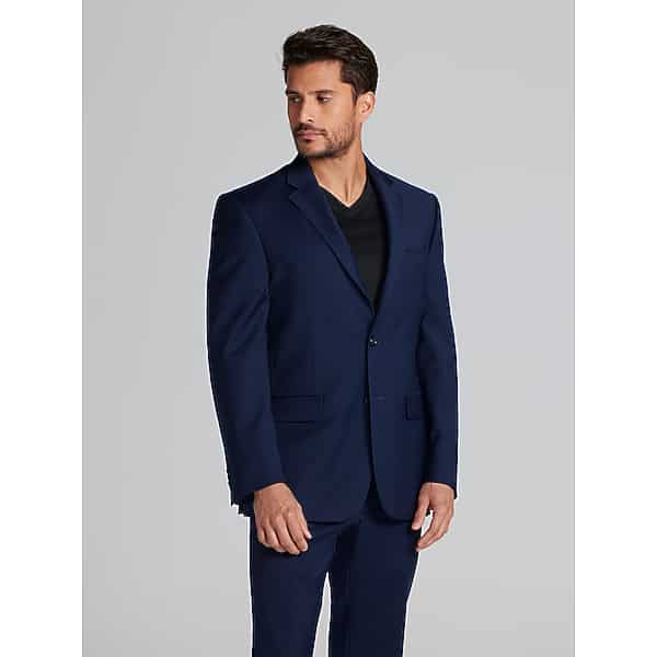 Joseph Abboud Big & Tall Classic Fit Premium Wool Blend 3-Piece Men's Suit Navy Solid - Size: 2X,2XLT,3X,3XLT,42 Extra Long,44 Extra Long,44W x
