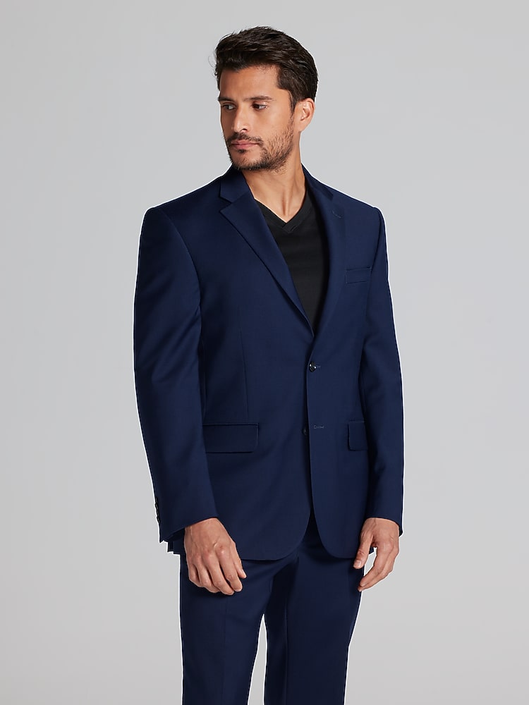 Joseph Abboud Classic Fit Premium Wool Blend 3-Piece Suit, Navy