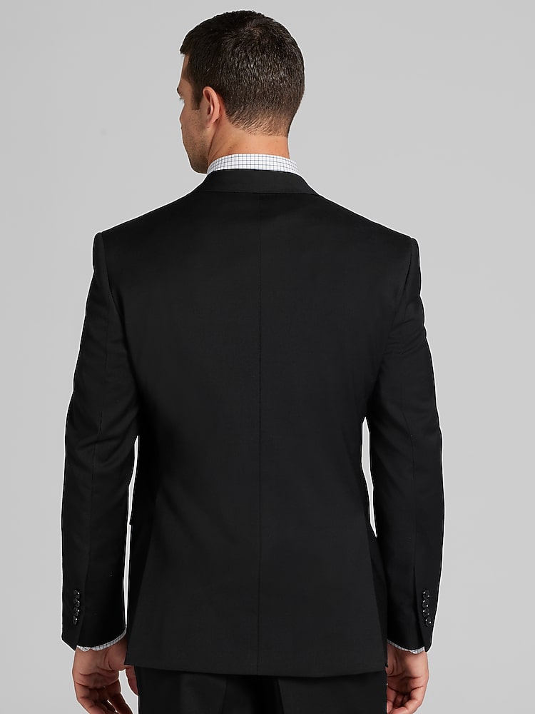 ジョゼフ セットアップ スーツ スリーピース ベスト ウール シルク 絹 黒 Joseph Abboud Classic Fit Premium Wool Blend 3-Piece Suit, Black