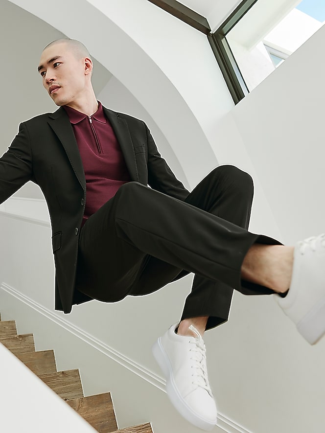 Awearness Kenneth Cole Slim Fit Knit Suit
